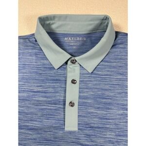 Maelreg Golf Polo Shirt Men's XL Blue Short Sleeve Performance Stretch